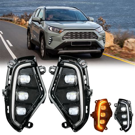 LED Daytime Running Lights Fit for Toyota RAV4 2019 2020 2021 2022 2023 ...