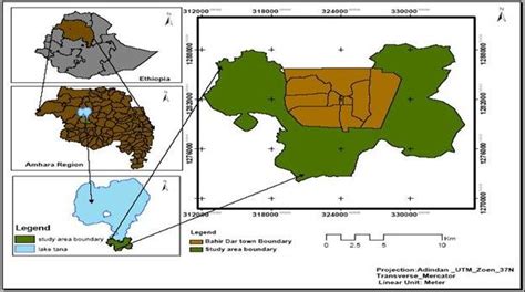 Map of Bahir Dar city, Source: Sewnet A. (2014) | Download Scientific ...