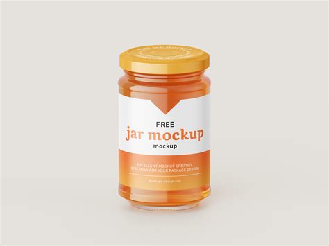 Free honey jar mockup - Mockups Design