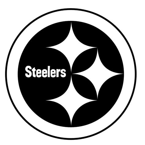 Black And White Library Bronco Drawing Logo Steelers - Clip Art Library