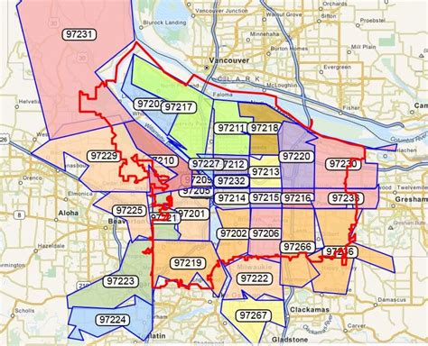 A Complete List of Portland ZIP Codes and Map - Bklyn Designs