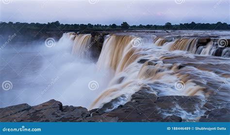 Chitrakote Waterfall, Chhattisgarh, India. Stock Image - Image of blue ...