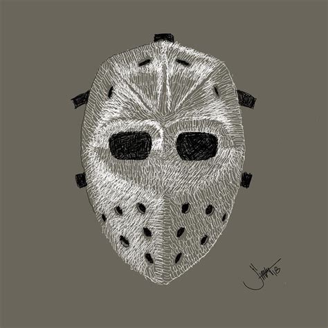 Hockey Mask Digital Art by Jim Stetson - Pixels