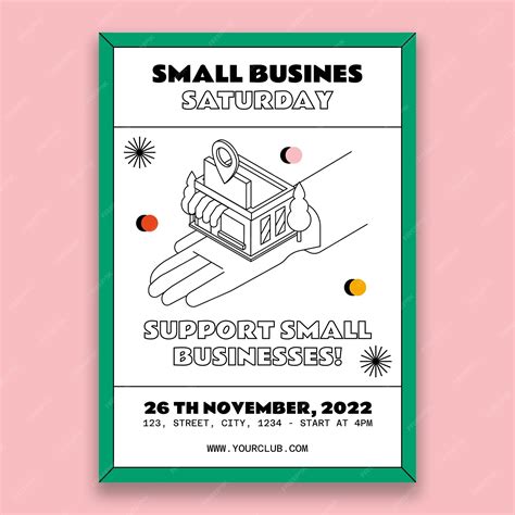 Free Vector | Cool small business saturday flyer