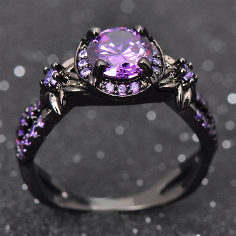 Charming Stone Purple Zirconia Ring – Introvert Palace