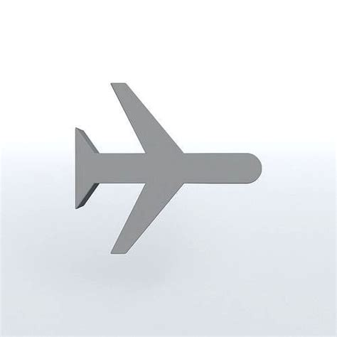 Airplane Mode Symbol v1 003 3d model