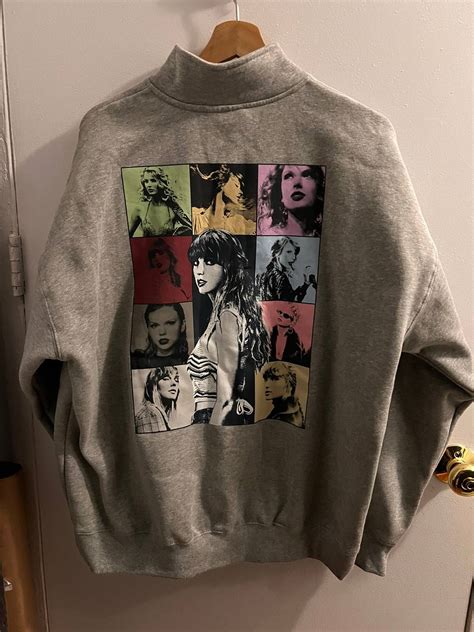 Band Tees Taylor Swift Eras Tour Merch - Grey Quarter Zip - Large | Grailed