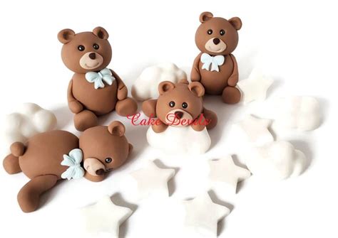 Baking Baby Shower Bear Flyer Birthday Cloud Fondant Teddy Bear Cake ...