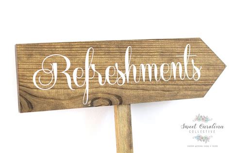 Wedding Signs Wedding Refreshments Sign Wooden Wedding | Etsy