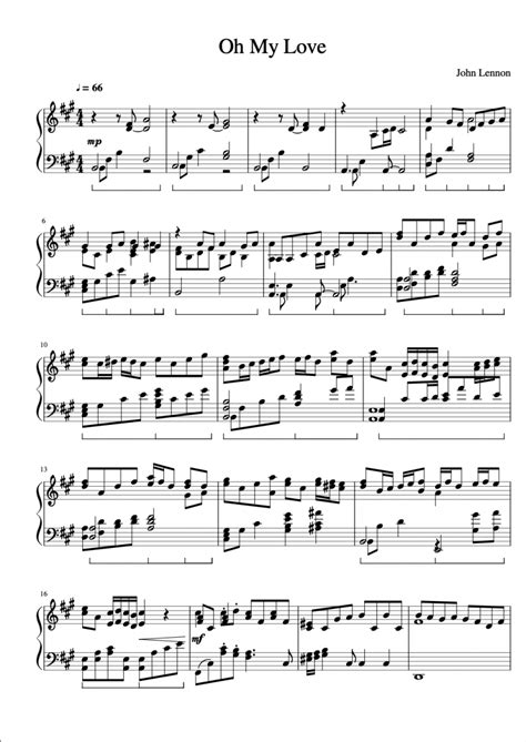 John Lennon Oh My Love Sheet Music Downloads