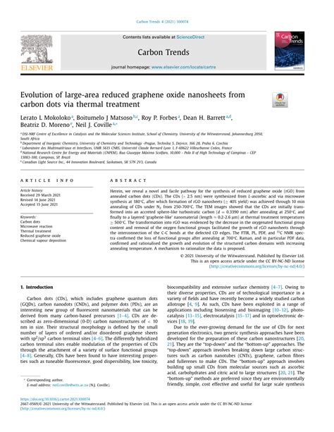 [PDF] Evolution of large-area reduced graphene oxide nanosheets from ...