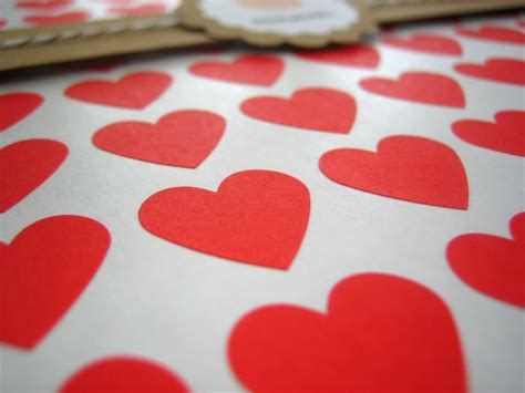 Heart Sticker Red Heart Sticker Mini Heart Stickers Set - Etsy