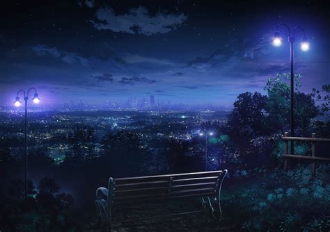 56 Anime Night Landscape Wallpaper | Lotus Maybelline