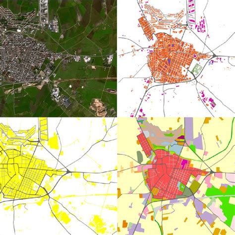 -Satellite image (a), Buildings (b), Land Use Map (c), Soil Sealing and ...