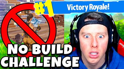 THE NO BUILDING CHALLENGE! (Fortnite Battle Royale!) - YouTube