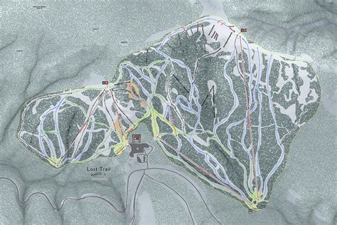 Lost Trail Ski Resort Map Digital Art by Powder Addicts - Fine Art America