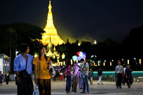 Celebrations of Thadingyut festival in Myanmar