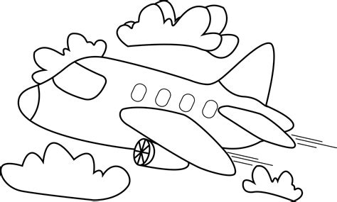 Airplane Outline For Kids