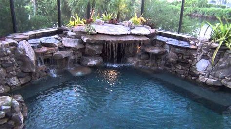 Pool Construction Completed Fitting Several Tons of Natural Stone in a ...