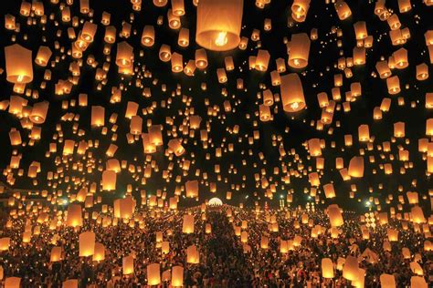 The Loi Krathong Festival in Thailand