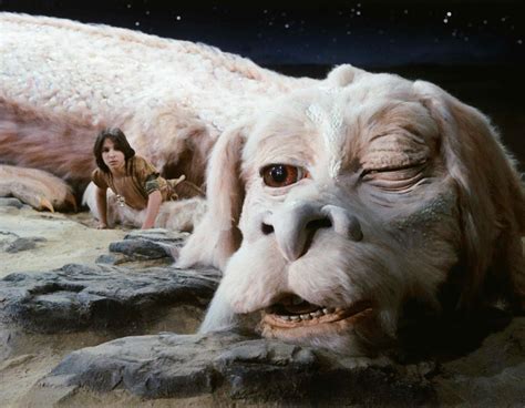 Noah Hathaway as Atreyu with his luck dragon, Falkor voiced by Alan ...