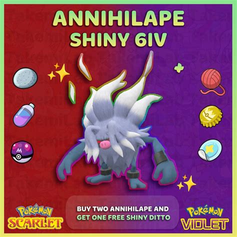 ANNIHILAPE SHINY 6IV Any Item Ready for Competitive - Etsy