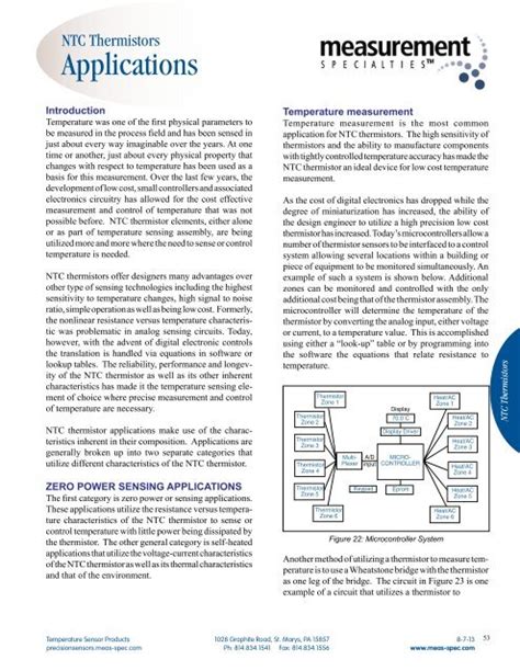 NTC Thermistor Applications - Digikey