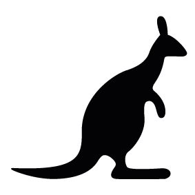 Kangaroo Silhouette | Silhouette of Kangaroo | Kangaroo drawing ...