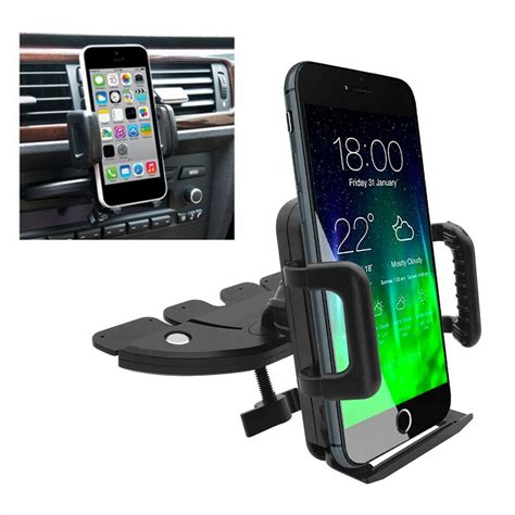 360° Car CD Slot Dash Mount Holder Dock for Cell Phone Smart Phone ...