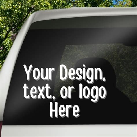 Custom Car Decal Custom Window Decal Vinyl Sticker Vinyl - Etsy