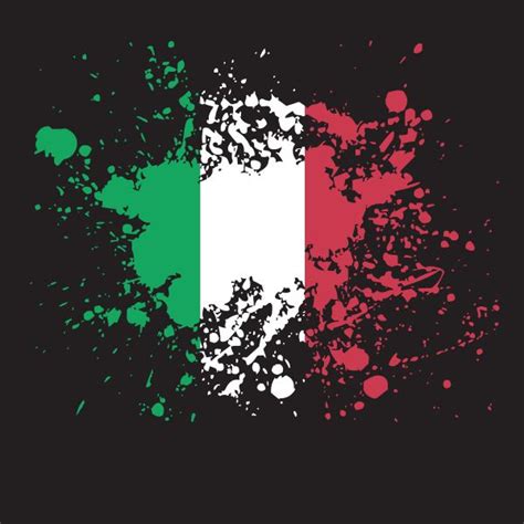 Italian Flag Ink Splatter