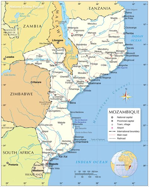 Political Map of Mozambique - Nations Online Project