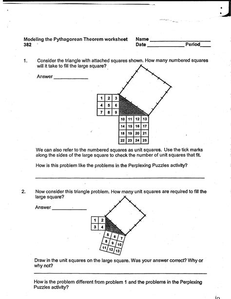 Introduction To Pythagorean Theorem Worksheet