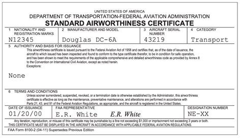 FAA Medical Certificate Form