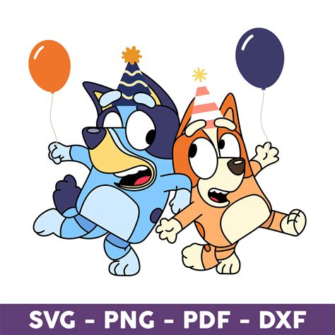 Bluey and Bingo Png, Bluey and Bingo Birthday Party Png, Blu | Inspire ...