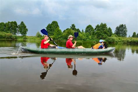 Kayaking on the river | Stock image | Colourbox