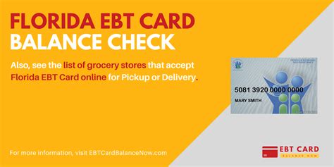 Florida EBT Card Balance Check - EBTCardBalanceNow.com