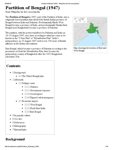 Partition of Bengal (1947) - Wikipedia, The Free Encyclopedia ...