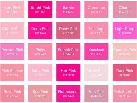 15 Pink Color Palette Inspirations With Names Hex Codes!, 50% OFF