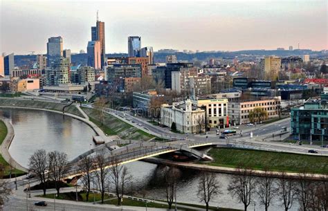 Vilnius skyline, Lithuania editorial stock photo. Image of vilnius ...