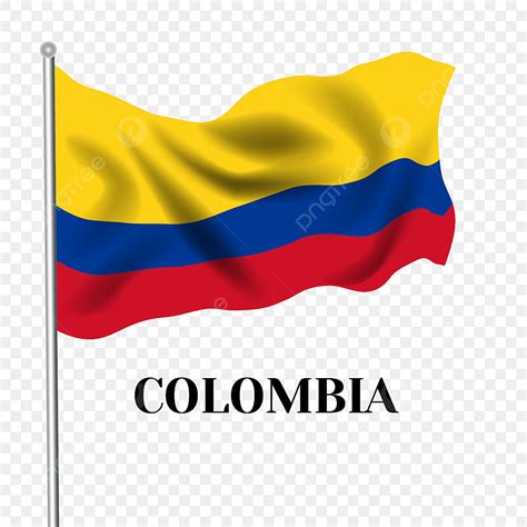 A Mano La Bandera De Colombia Dibujo Animado Hecho PNG ,dibujos Día De ...