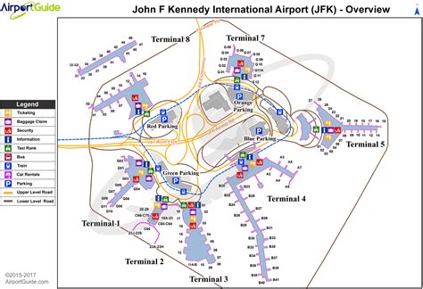 New York - John F Kennedy International (JFK) Airport Terminal Map ...