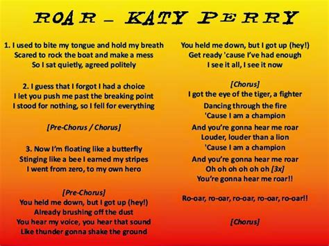 Katy Perry Roar Lyric Meaning - LYRICSD