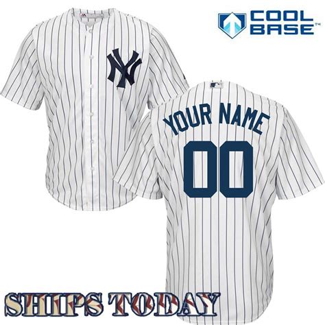 NY Yankees Replica Personalized Home Jersey