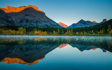 nature, Landscape, Reflection, Lake, Fall, Forest, Mist, Sunrise ...