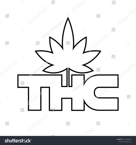 Thc Outline Logo Vector Stock Vector (Royalty Free) 1315936973 ...