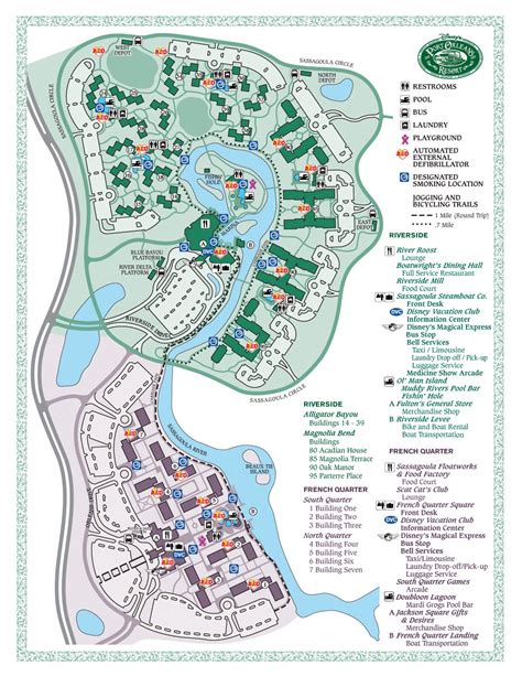 Disney's Port Orleans French Quarter map - wdwinfo.com