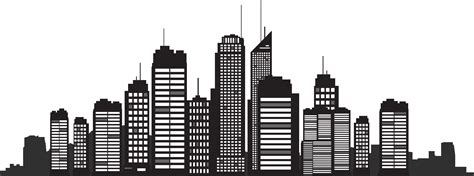 New York City Silhouette Skyline Cityscape - Building Silhouette png ...