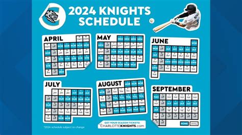 Knights Schedule 2024 - Ebba Neille