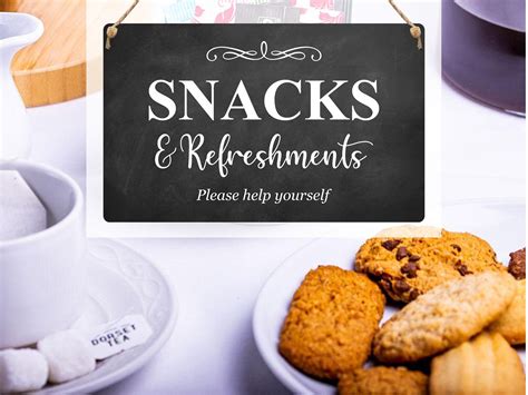 Snacks & Refreshments Hanging Sign Guest Notice - Etsy